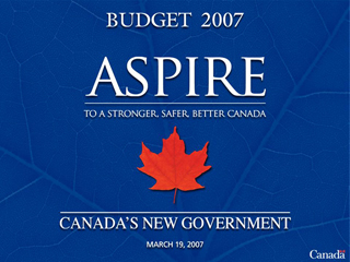 <span class="mw-page-title-main">2007 Canadian federal budget</span>