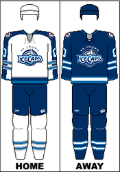 The jerseys of the St. John's IceCaps, from 2011 to 2015 (while the franchise was owned by the Winnipeg Jets) AHL-Uniform-STJ.png