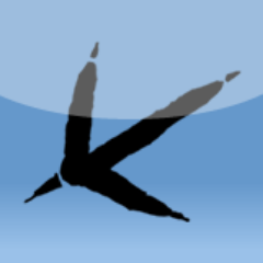 Zeichnung eines Vogelfußes auf blauem Grund