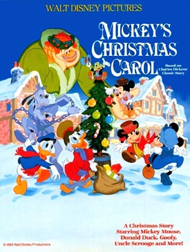 <i>Mickeys Christmas Carol</i> 1983 Mickey Mouse animated featurette directed by Burny Mattinson