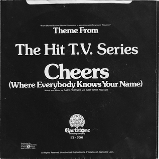 <span class="mw-page-title-main">Where Everybody Knows Your Name</span> 1989 single by Gary Portnoy, theme song of the television series "Cheers"
