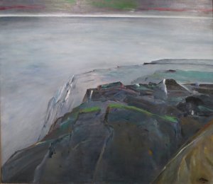 File:'From Cliffs to Evening' by Reuben Tam, oil on canvas, 1978, Honolulu Museum of Art, 6230.1.JPG