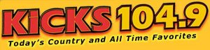 WPCK's former logo as "Kicks 104.9" (2003-2011)