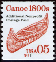 Canoe, 5 cents, plate number S11 Transportation coil, Canoe, plate 2.jpg