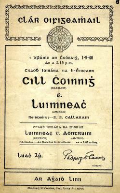 <span class="mw-page-title-main">1940 All-Ireland Senior Hurling Championship final</span> Football match