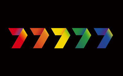 Seven's colour variant logos used from 1 January 2000 to 13 September 2003