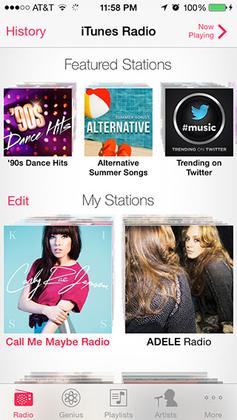 iTunes Radio Former Internet radio service by Apple