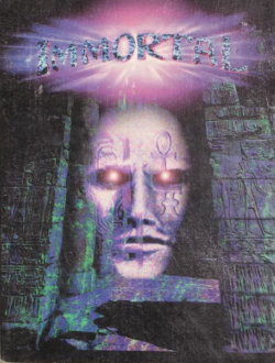 Artwork on the central panel of the included gamemaster's screen, 1994 Screen art Immortal Pilot Pack 1994.png