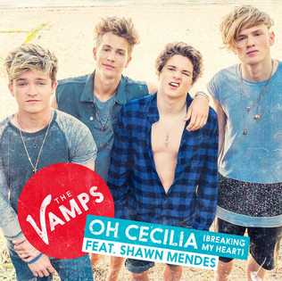 Oh Cecilia (Breaking My Heart) 2014 single by The Vamps featuring Shawn Mendes