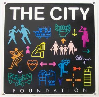 The cover of "Foundation", released in 1986. This was the band's only album. The City - Foundation - 1986 - Chrysalis Records.JPG