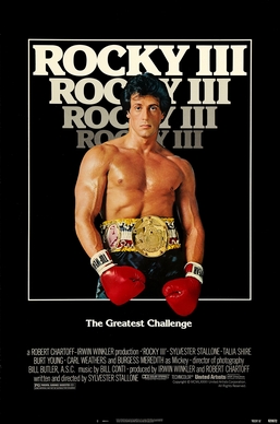 <i>Rocky III</i> 1982 boxing film directed by Sylvester Stallone