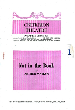 <i>Not in the Book</i> 1958 play