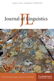 <i>Journal of Linguistics</i> Academic journal