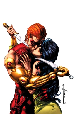 Roy Harper (Arsenal / Red Arrow) and Jade Nguyen (Cheshire), his long standing romantic partner. Art by Fabrizio Fiorentino.