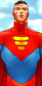 Kal Kent in All Star Superman #2 (February 2006), art by Frank Quitely. This scene was later adapted into the 2011 animated film of the same name. Kalkent.png