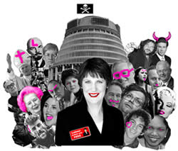 <i>On the Conditions and Possibilities of Helen Clark Taking Me as Her Young Lover</i> Satirical 2005 book, adapted to play by Arthur Meek and Geoff Pinfield
