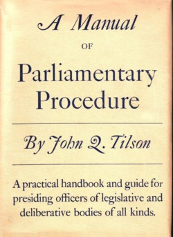 <span class="mw-page-title-main">Tilson's Manual</span> 1948 parliamentary authority text