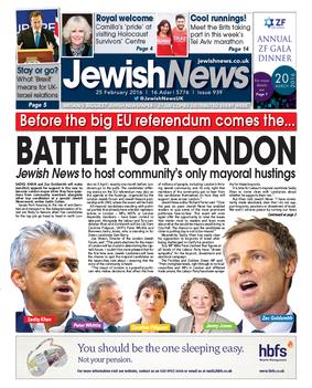 <i>Jewish News</i> Free weekly tabloid Jewish newspaper published in the United Kingdom