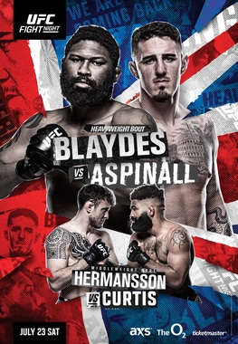 UFC London start time, full fight details