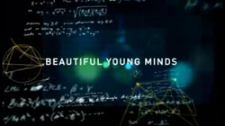 The words "BEAUTIFUL YOUNG MINDS" written in a white font on a black background.