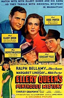 <i>Ellery Queens Penthouse Mystery</i> 1941 film directed by James P. Hogan