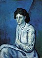 Pablo Picasso, 1901-02, Femme aux Bras Croisés, Woman with Folded Arms (Madchenbildnis), oil on canvas, 81 × 58 cm (32 × 23 in), private collection