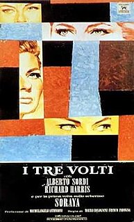 <i>The Three Faces</i> 1965 film by Mauro Bolognini, Michelangelo Antonioni, Franco Indovina