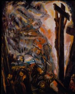 <i>Crucifixion</i> (Nabil Kanso) 1983 painting by Nabil Kanso