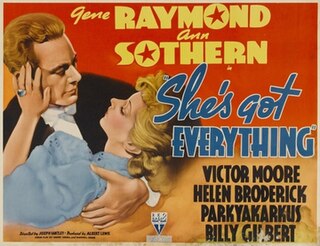 <i>Shes Got Everything</i> (film) 1937 film directed by Joseph Santley