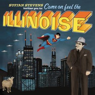 The original cover of Illinois, with Superman visible