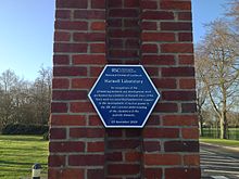 Harwell Laboratory blue plaque Aere harwell national chemical landmark.jpg