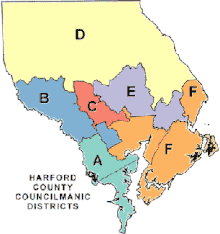 Map of council districts