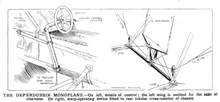 Controls of the Deperdussin monoplane