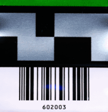 I2/5 on a 135 film can; part of DX encoding Interleaved 2 of 5 135 film barcode.png