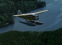 Noorduyn Norseman (CF-GUE) from Northway Aviation was prominently featured in Bush Pilot: Reflections on a Canadian Myth. Screen shot Bush plane.png