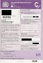 Front page of the 2011 census form. UK 2011 Census Form.jpg