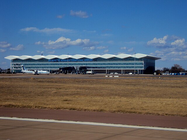 View of Sir Seretse Khama International Airport from tarmac