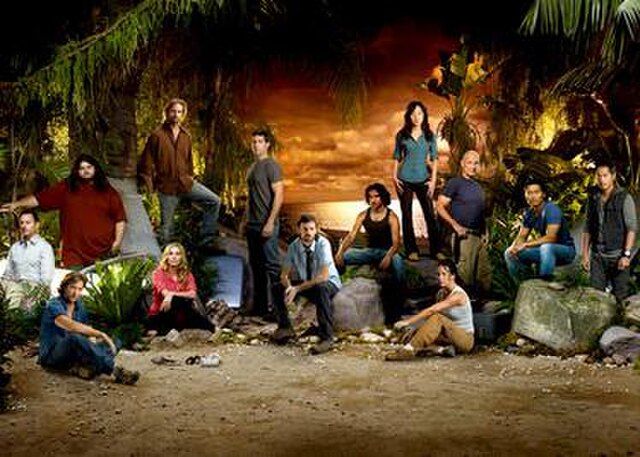 From left to right: Ben, Desmond, Hurley, Juliet, Sawyer, Jack, Faraday, Sayid, Sun, Kate, Locke, Jin, and Miles