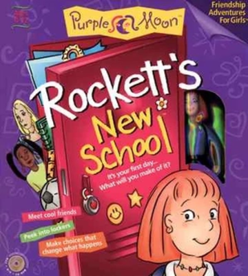 She be new to the school. Скул обложка игры. Purple Moon игра. Anna's New School ответы. Time Rockett's New School.