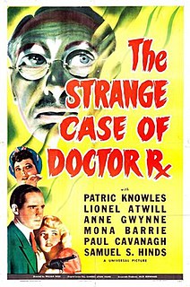 <i>The Strange Case of Doctor Rx</i> 1942 film by William Nigh