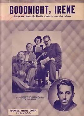 Sheet music for "Goodnight, Irene" by the Weavers
