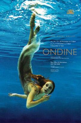 Sarah Wildor in a poster for the 2000 staging of Ondine by The Royal Ballet