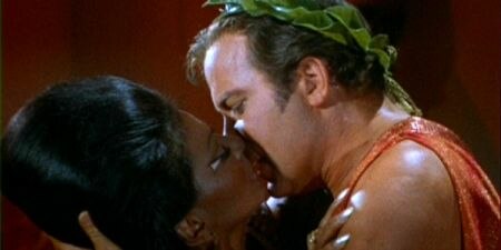 The kiss between Kirk and Uhura is sometimes cited as the first white and black interracial kiss portrayed on US television.