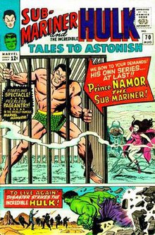 The Sub-Mariner feature begins: Tales to Astonish #70 (August 1965). Cover art by Jack Kirby and Mike Esposito. TalesToAstonish70.jpg