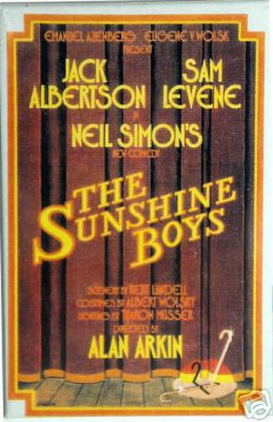 Window card poster, original Broadway production The Sunshine Boys starring Jack Albertson and Sam Levene