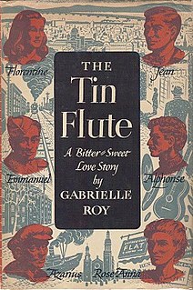 <i>The Tin Flute</i> 1945 novel by Gabrielle Roy