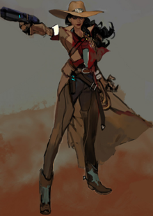 An unused design of Ashe as a woman of color raised questions about Blizzard's commitment to diversity. Ashe-overwatch-conceptart.png