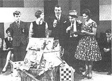 Prizegiving on Crackerjack with Eamonn Andrews c. 1958 Crackerjack screenshot.jpg