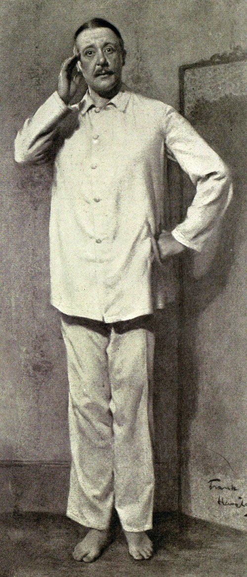 Hawtrey in what the Illustrated London News called "essentially a Charles Hawtrey part", in Inconstant George (1910)