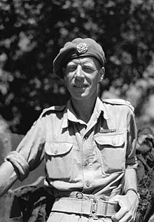 Major Jack Mahony, VC, OC "A" Coy, The Westminster Regiment (Motor) at the Battle of the Melfa River (Photo from The Royal Westminster Regiment) VCJohnKeeferMahony.jpg